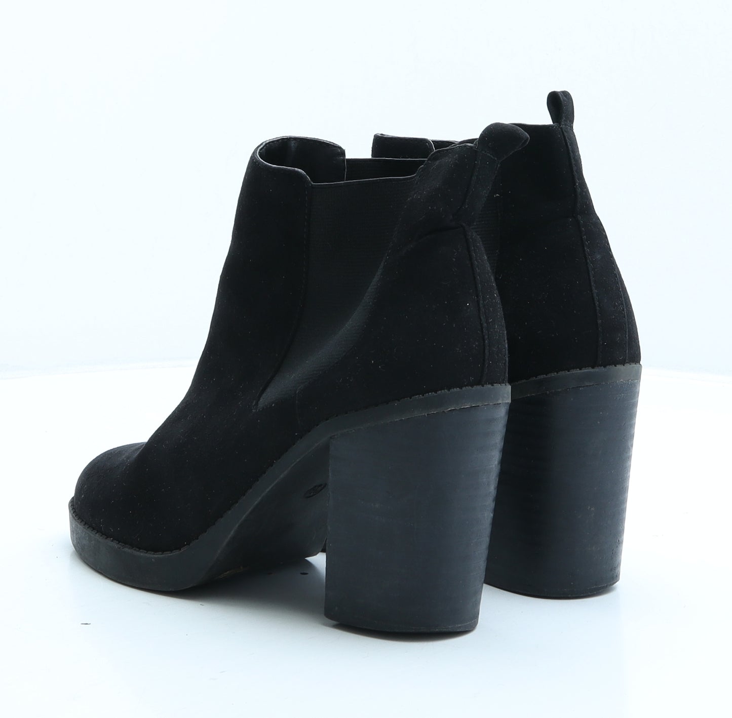 F&F Womens Black Suede Chelsea Boot UK 5 38