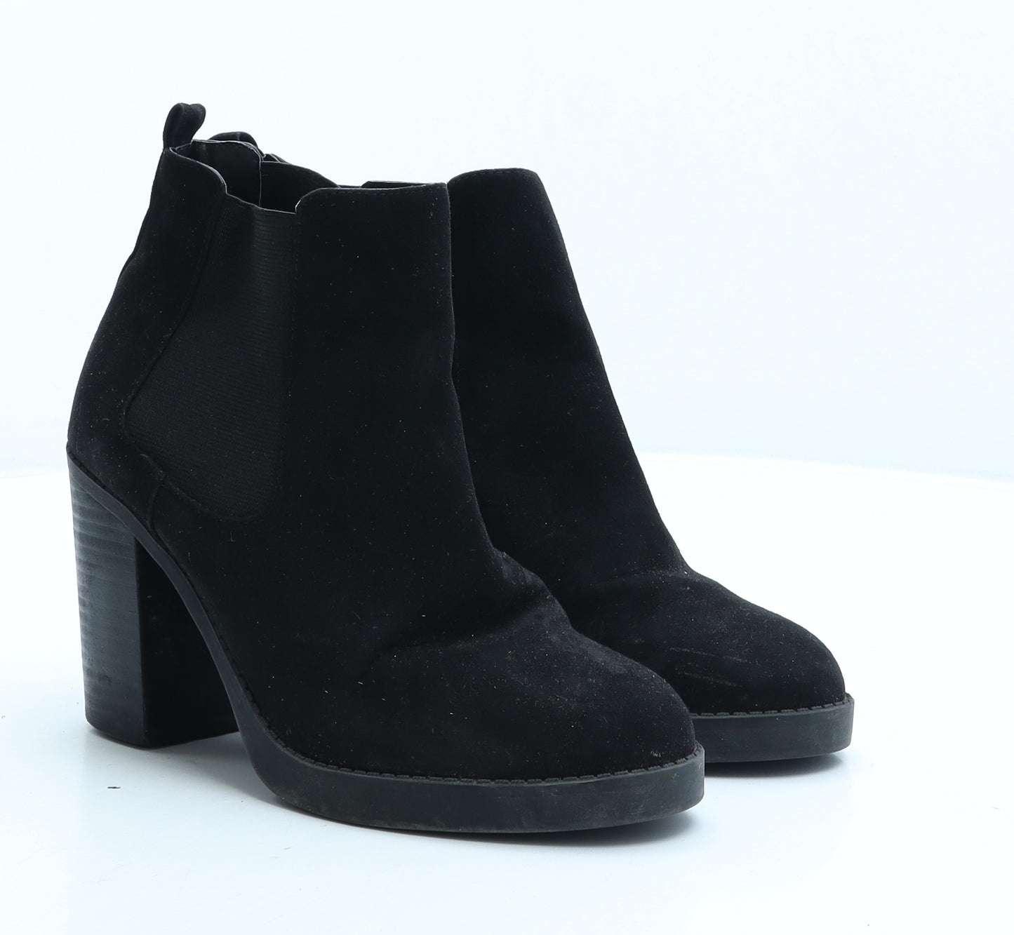 F&F Womens Black Suede Chelsea Boot UK 5 38