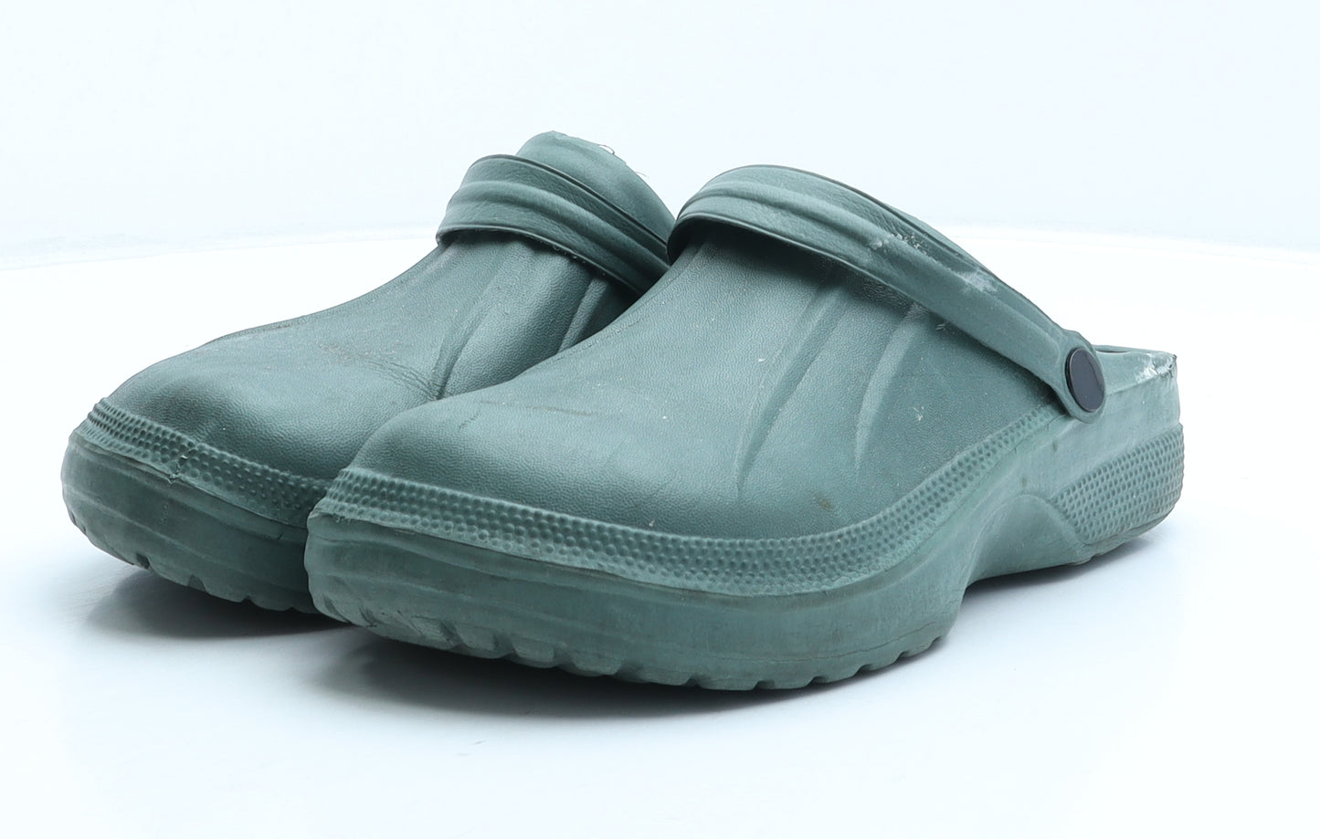 Preworn Mens Green Rubber Clog Casual UK 8