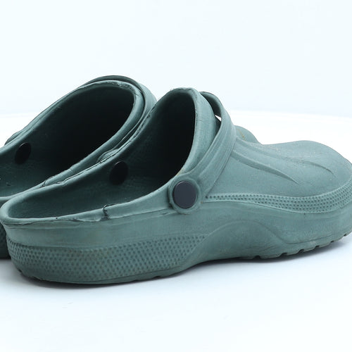 Preworn Mens Green Rubber Clog Casual UK 8