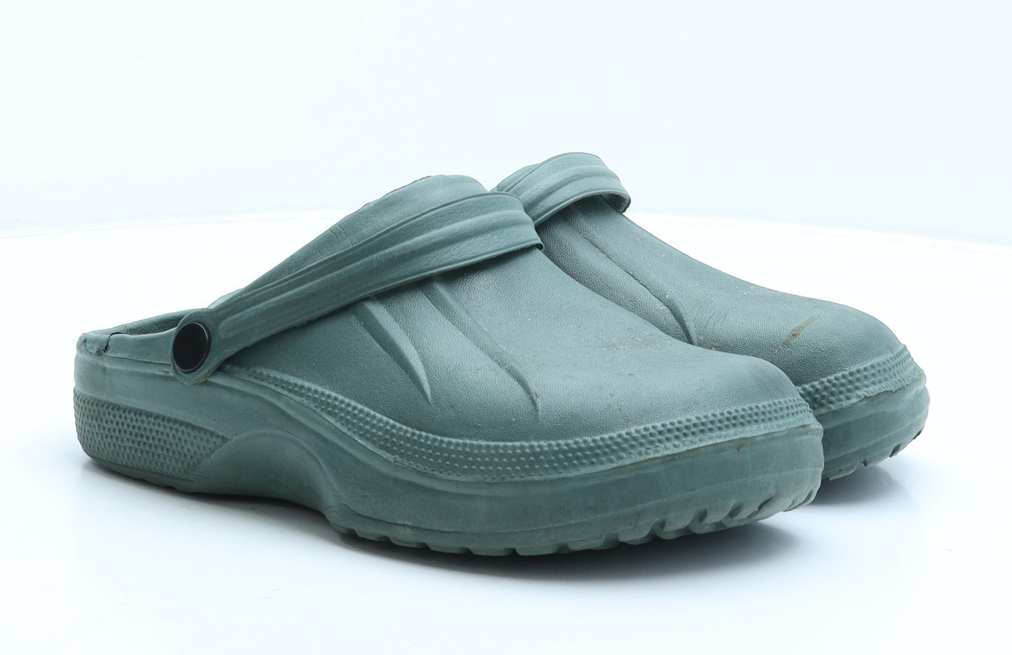Preworn Mens Green Rubber Clog Casual UK 8