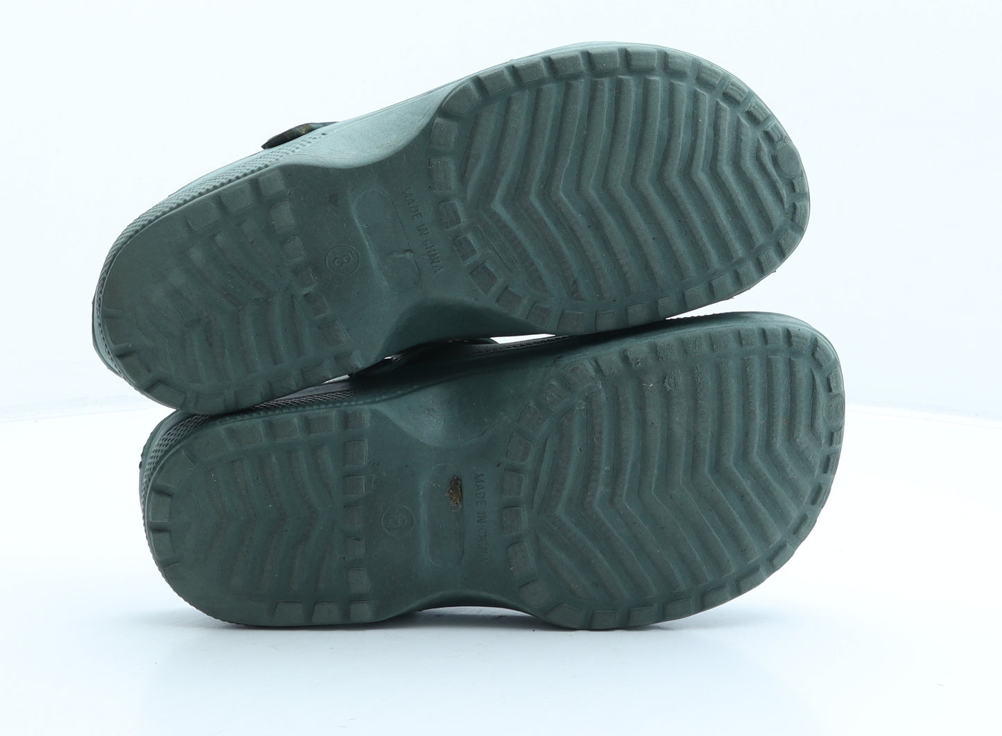 Preworn Mens Green Rubber Clog Casual UK 8