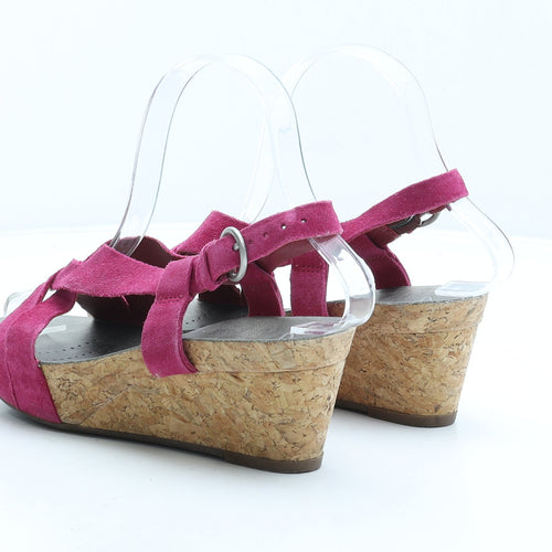Softwear Womens Purple Suede Strappy Heel UK 3