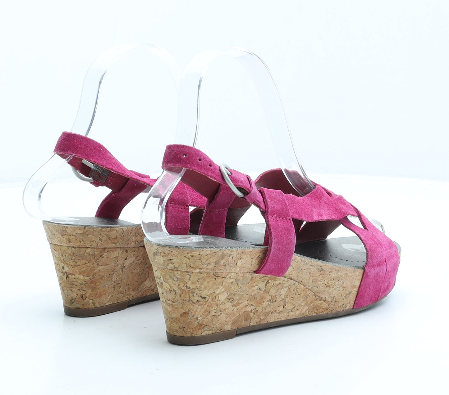 Softwear Womens Purple Suede Strappy Heel UK 3
