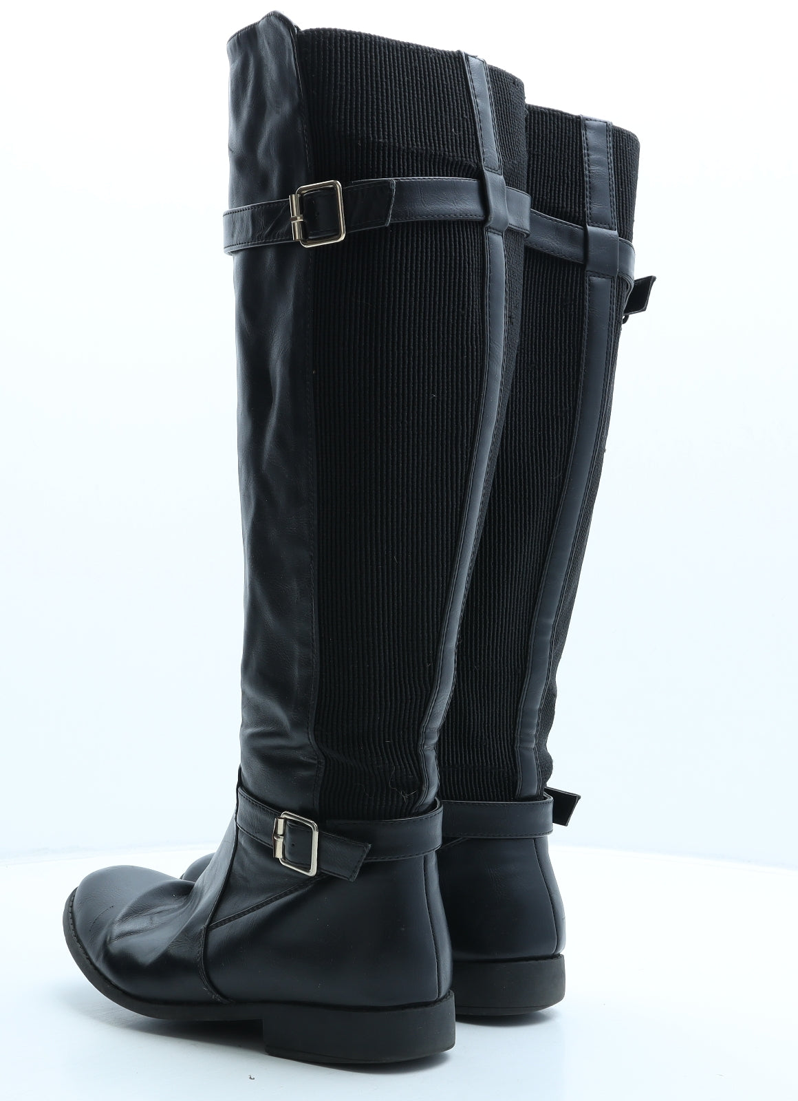 New Look Womens Black Synthetic Biker Boot UK 5