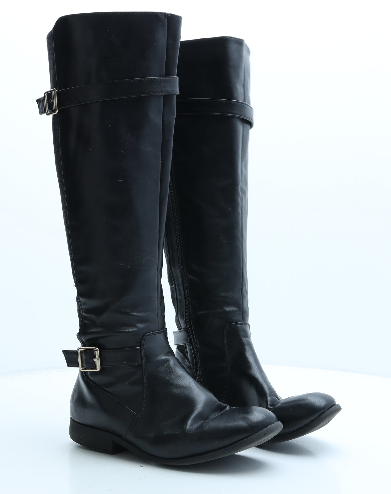 New Look Womens Black Synthetic Biker Boot UK 5