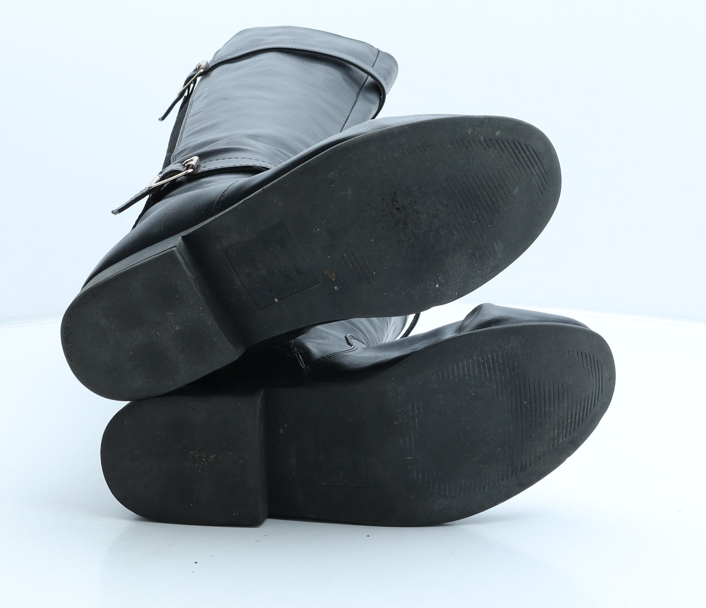 New Look Womens Black Synthetic Biker Boot UK 5