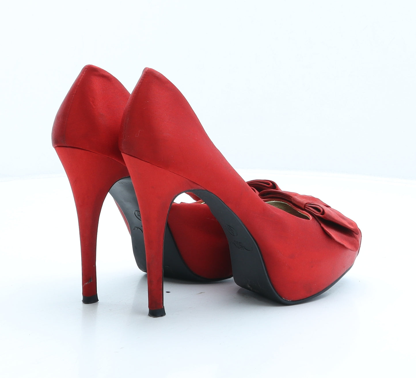 New Look Womens Red Polyester Court Heel UK 4