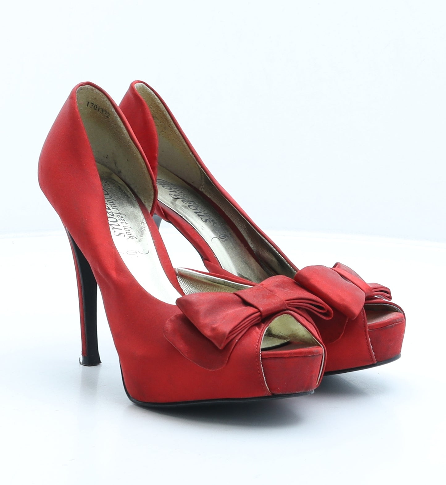 New Look Womens Red Polyester Court Heel UK 4