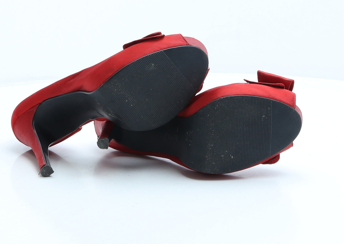 New Look Womens Red Polyester Court Heel UK 4