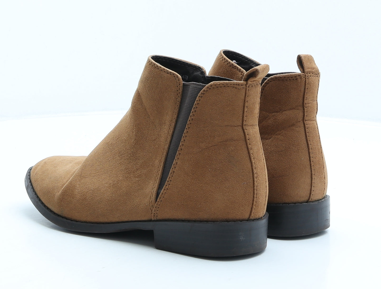 Primark Womens Beige Suede Chelsea Boot UK 3