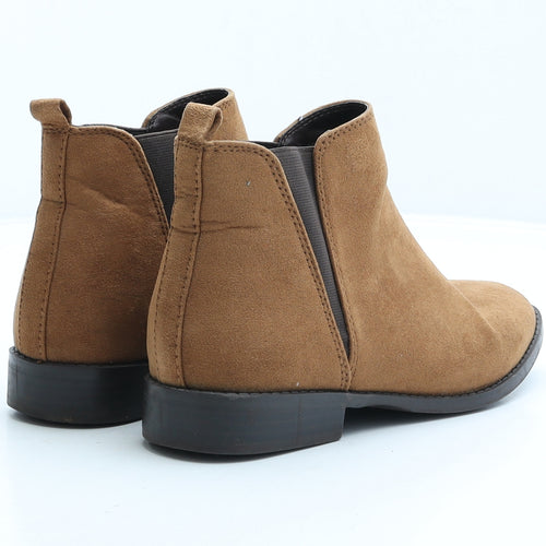 Primark Womens Beige Suede Chelsea Boot UK 3