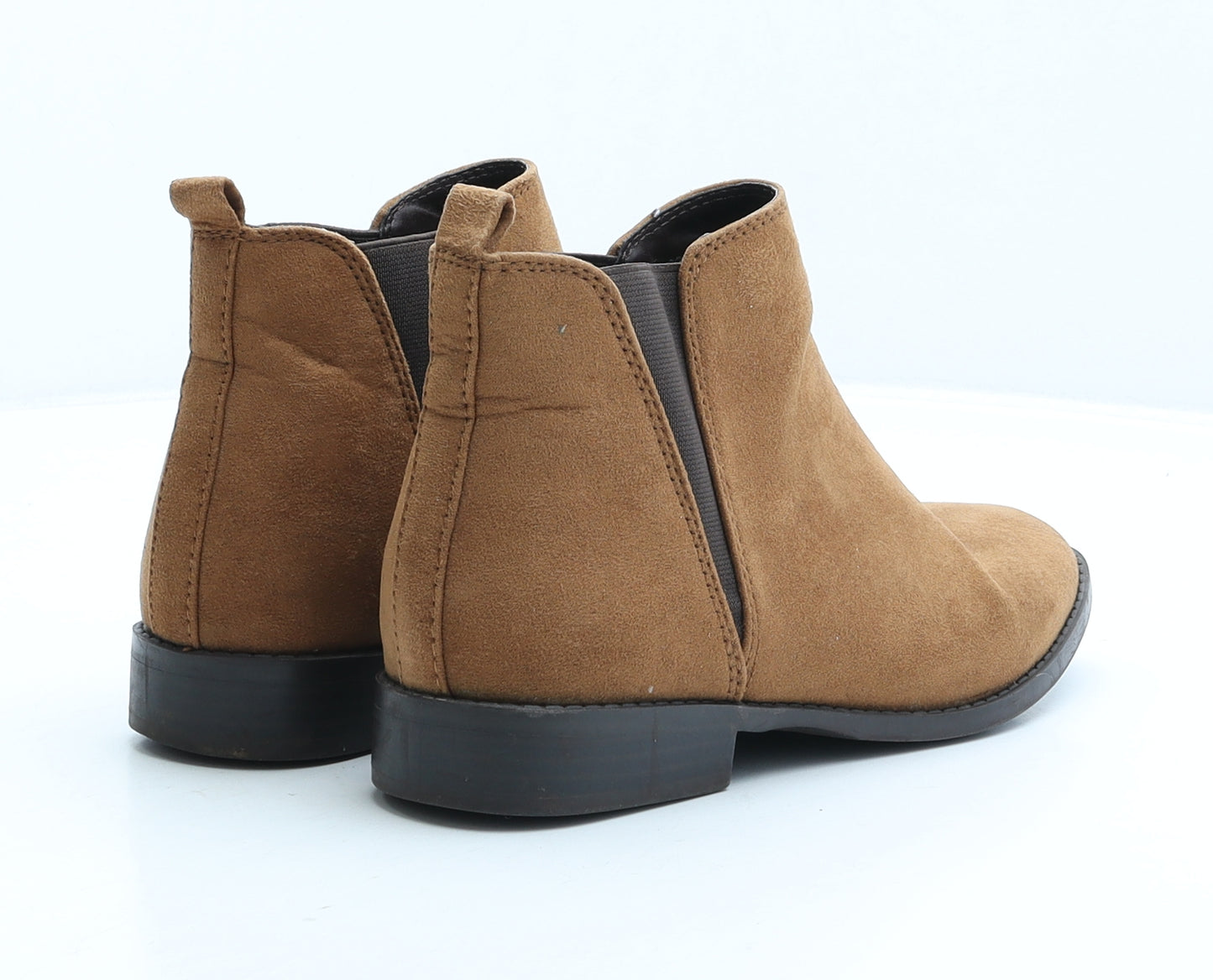 Primark Womens Beige Suede Chelsea Boot UK 3