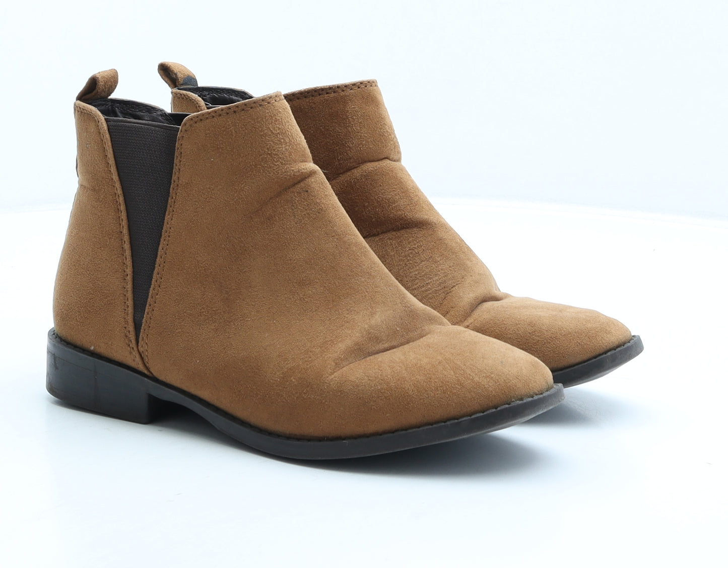 Primark Womens Beige Suede Chelsea Boot UK 3