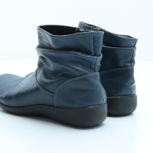 Cotton Traders Womens Green Polyester Bootie Boot UK 6