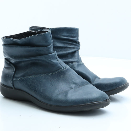 Cotton Traders Womens Green Polyester Bootie Boot UK 6