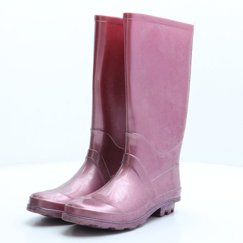 F&F Womens Pink Rubber Wellies Boot UK 2