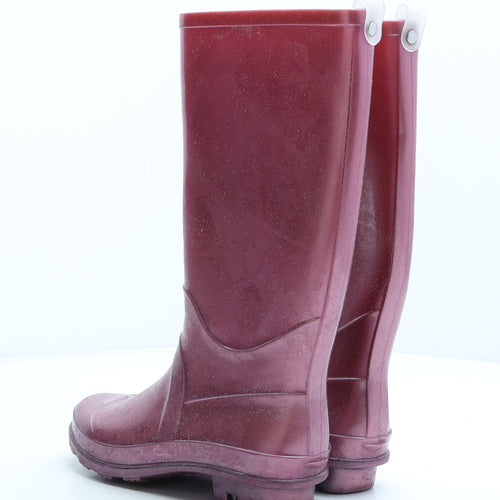 F&F Womens Pink Rubber Wellies Boot UK 2