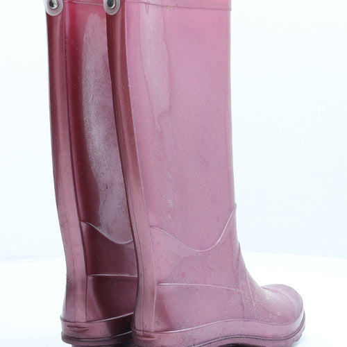 F&F Womens Pink Rubber Wellies Boot UK 2