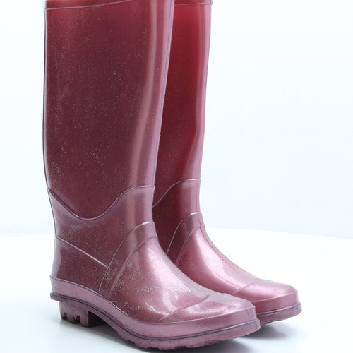 F&F Womens Pink Rubber Wellies Boot UK 2
