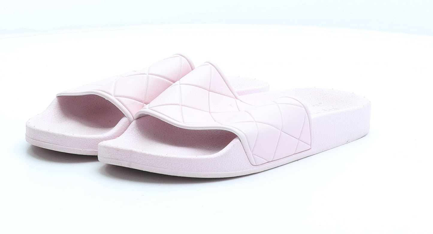 Atmosphere Womens Pink Rubber Slider Sandal UK 4