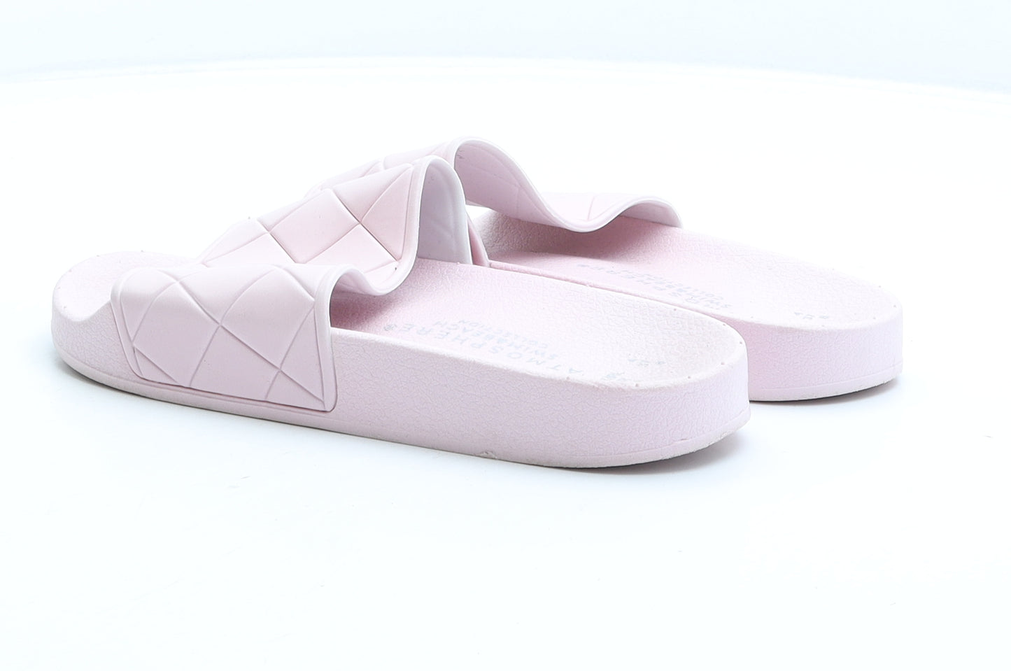 Atmosphere Womens Pink Rubber Slider Sandal UK 4