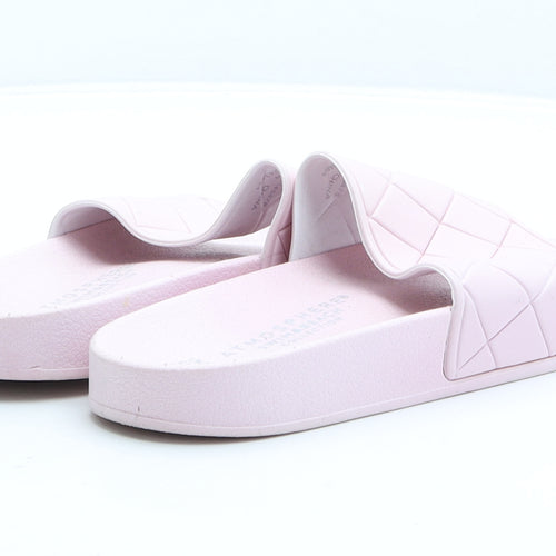 Atmosphere Womens Pink Rubber Slider Sandal UK 4