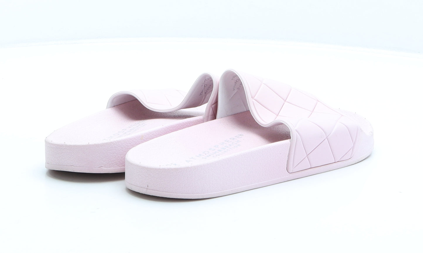 Atmosphere Womens Pink Rubber Slider Sandal UK 4