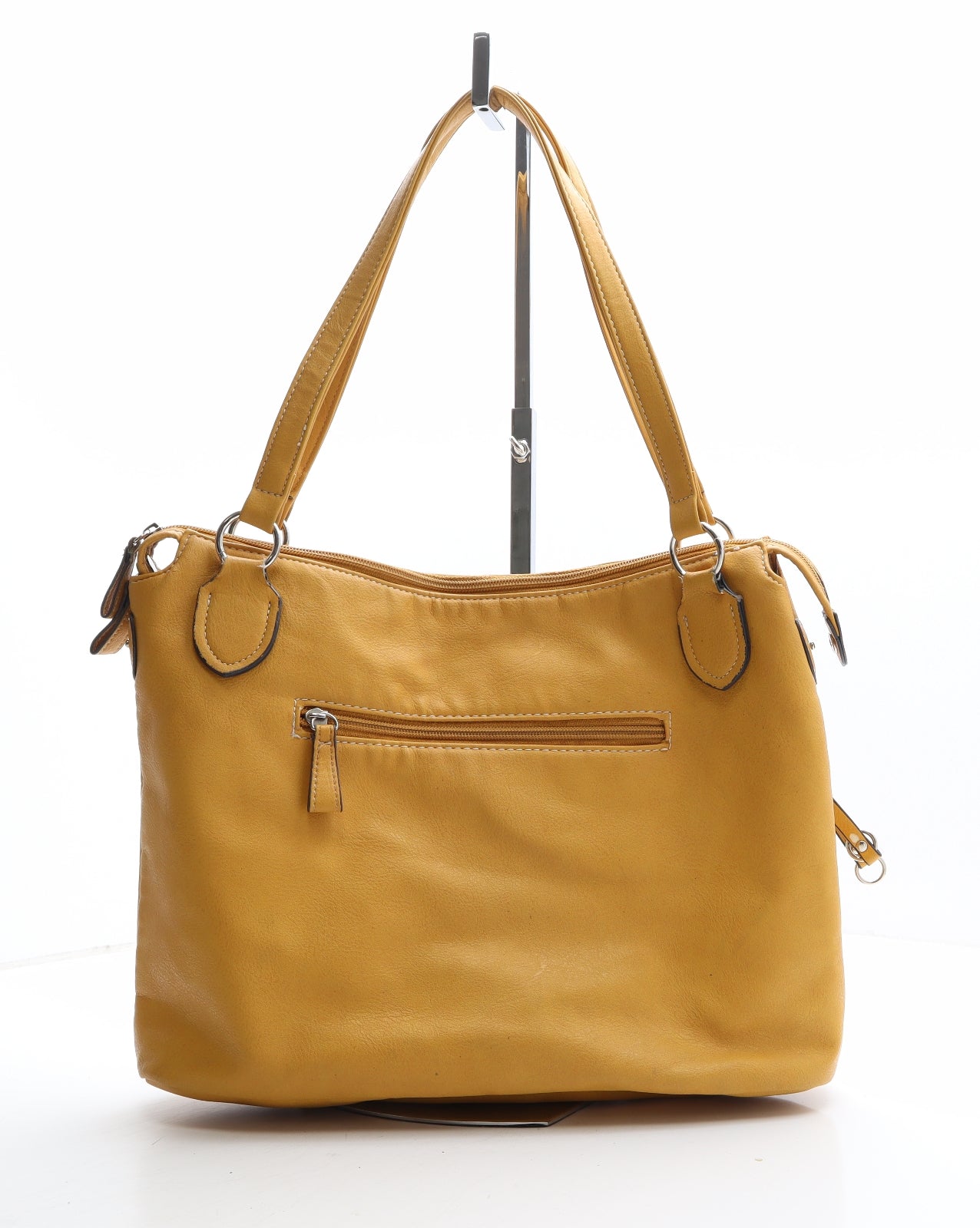 Envy Womens Yellow Polyethylene Top Handle Bag Size Large