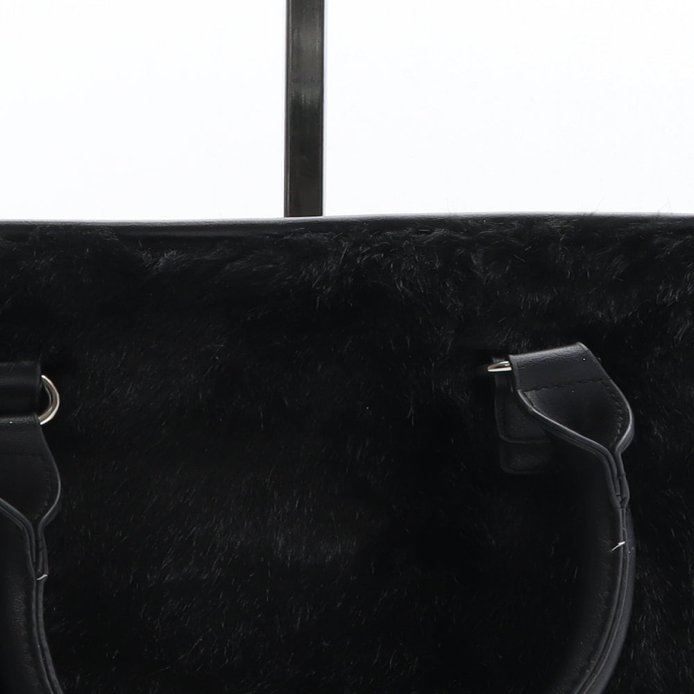 Stradivarius Womens Black Polyester Top Handle Bag Size Medium