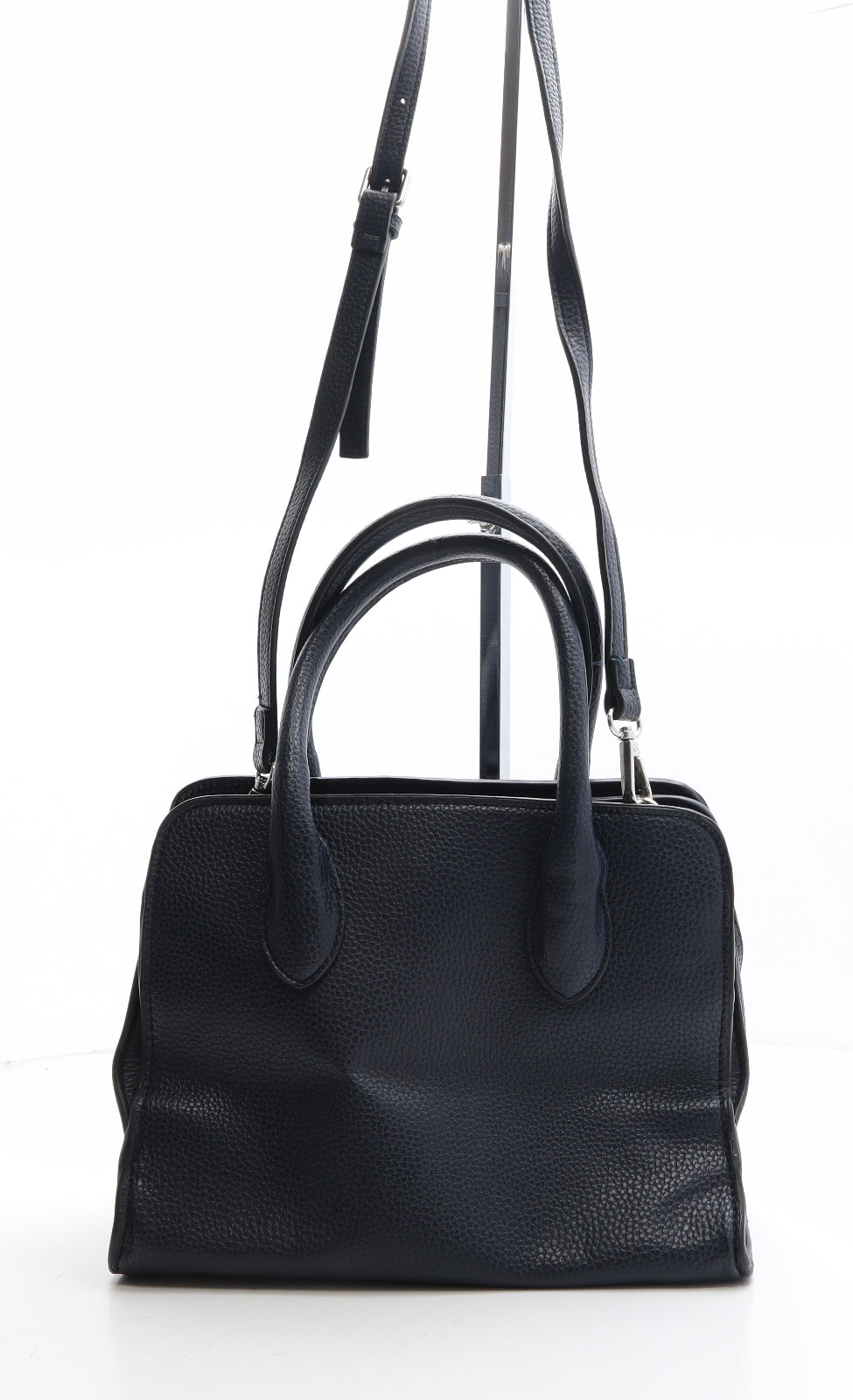 Zara Womens Blue Polyethylene Top Handle Bag Size Medium