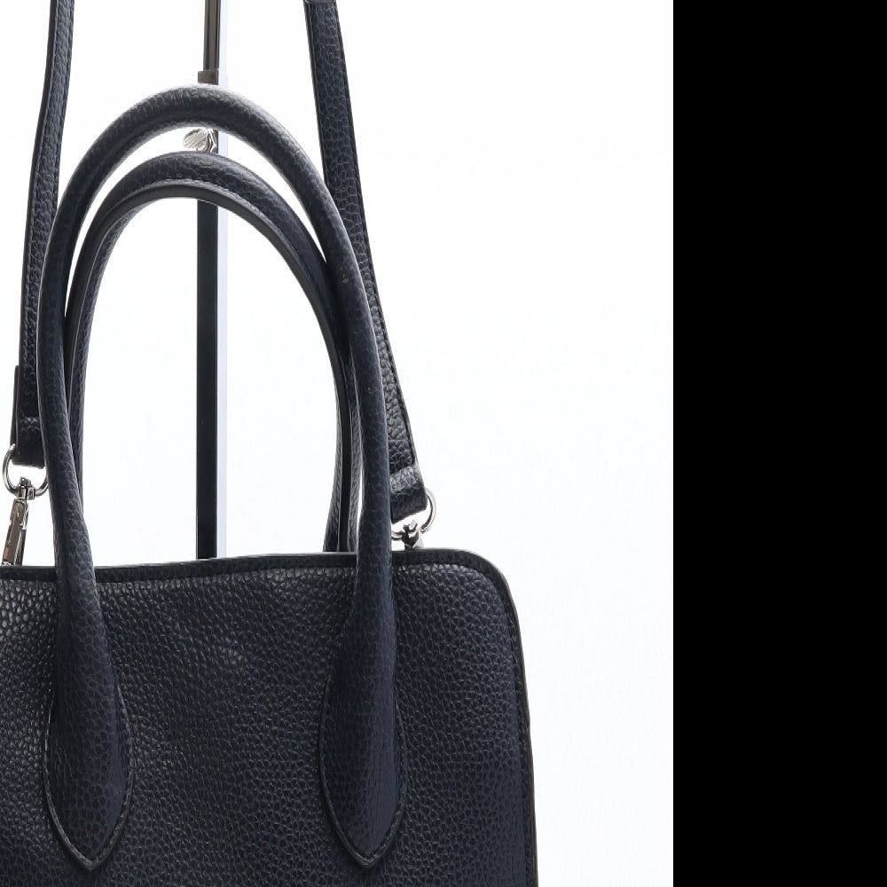 Zara Womens Blue Polyethylene Top Handle Bag Size Medium