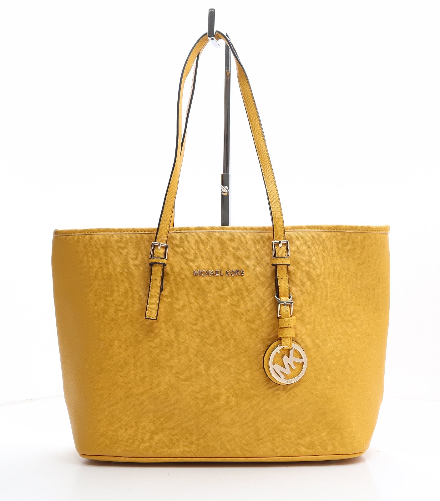 Michael Kors Womens Yellow Polyethylene Shoulder Bag Size Extra Large