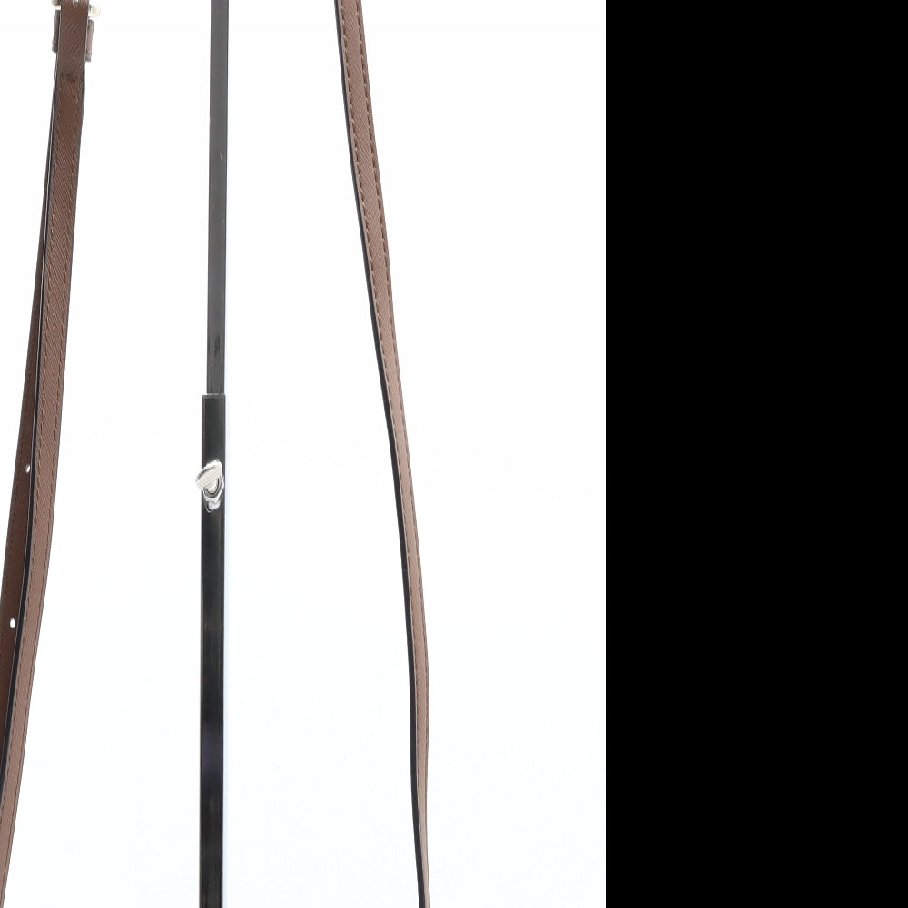 DKNY Womens Brown Geometric Polyethylene Crossbody Size Mini