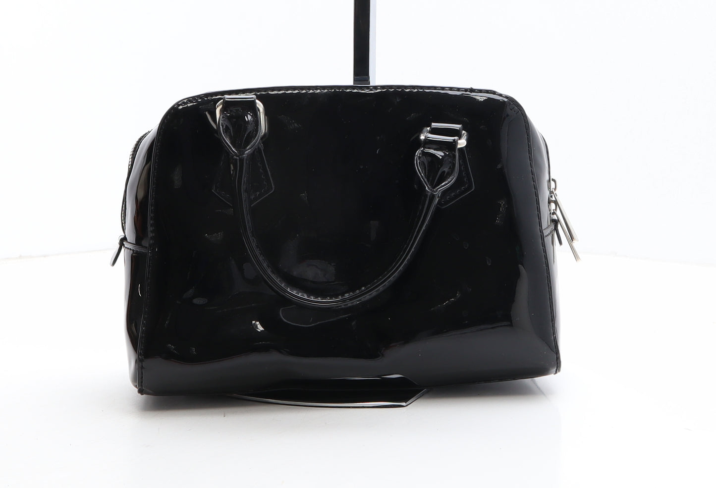 David Jones Womens Black PVC Top Handle Bag Size Mini