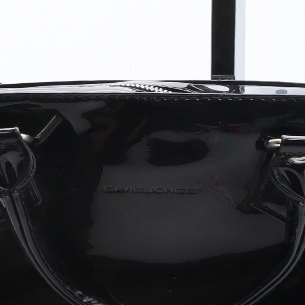 David Jones Womens Black PVC Top Handle Bag Size Mini