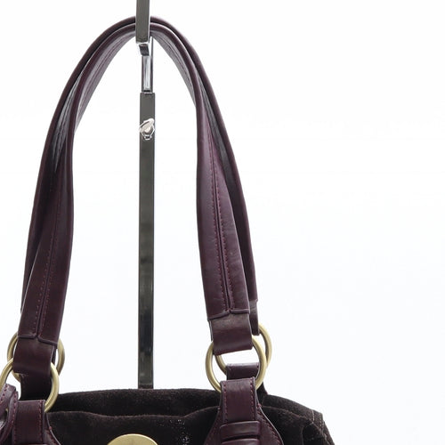Liberty Womens Purple Leather Top Handle Bag Size Medium