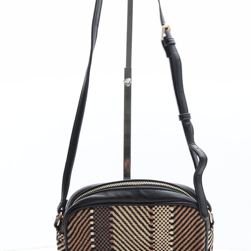 Accessorize Womens Beige Geometric Polyester Saddle Bag Size Mini