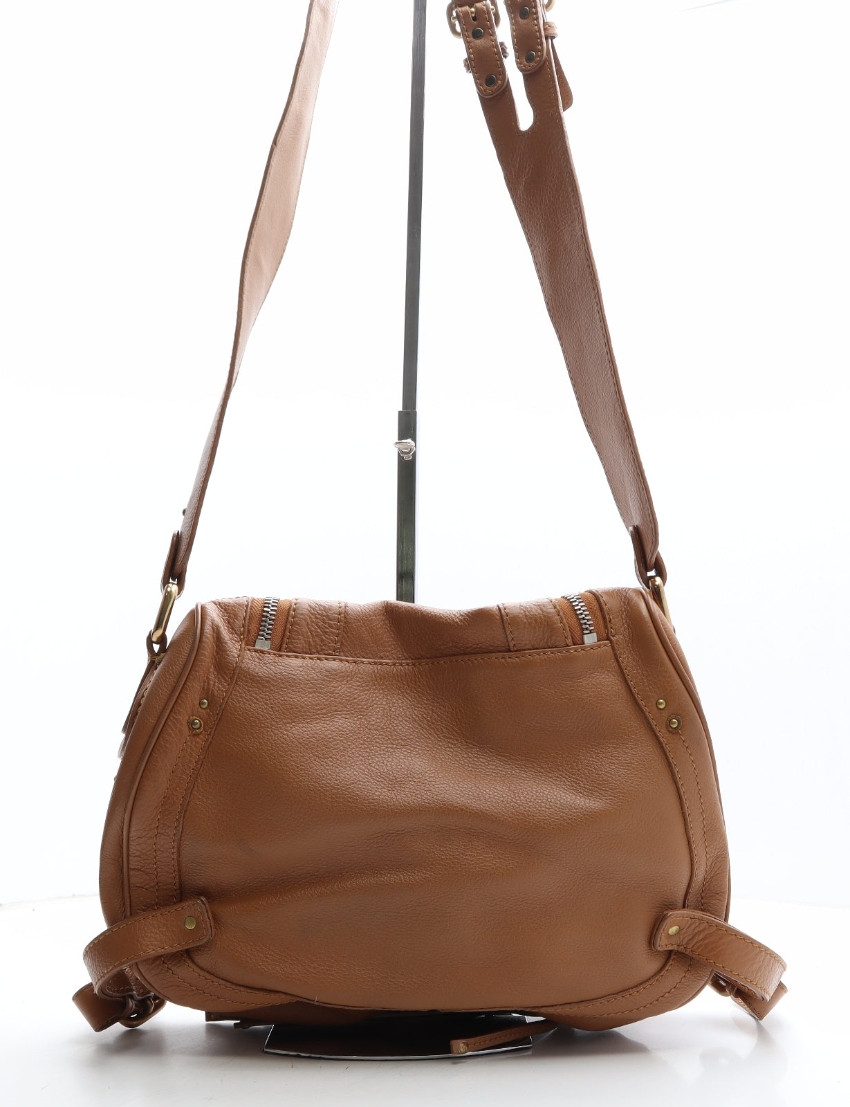 Chlo� Womens Brown Polyethylene Saddle Bag Size Medium