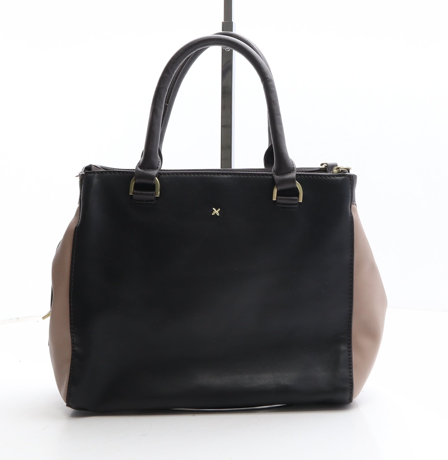 Fiorelli Womens Brown Colorblock Polyethylene Top Handle Bag Size Medium