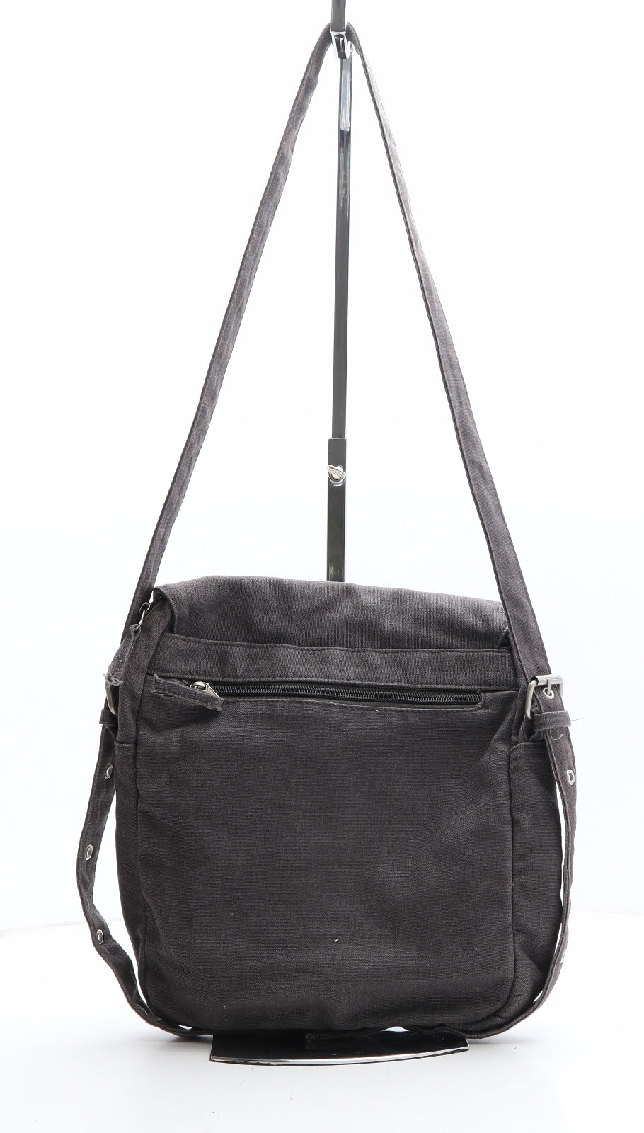 Pure Womens Grey Hemp Crossbody Size Medium