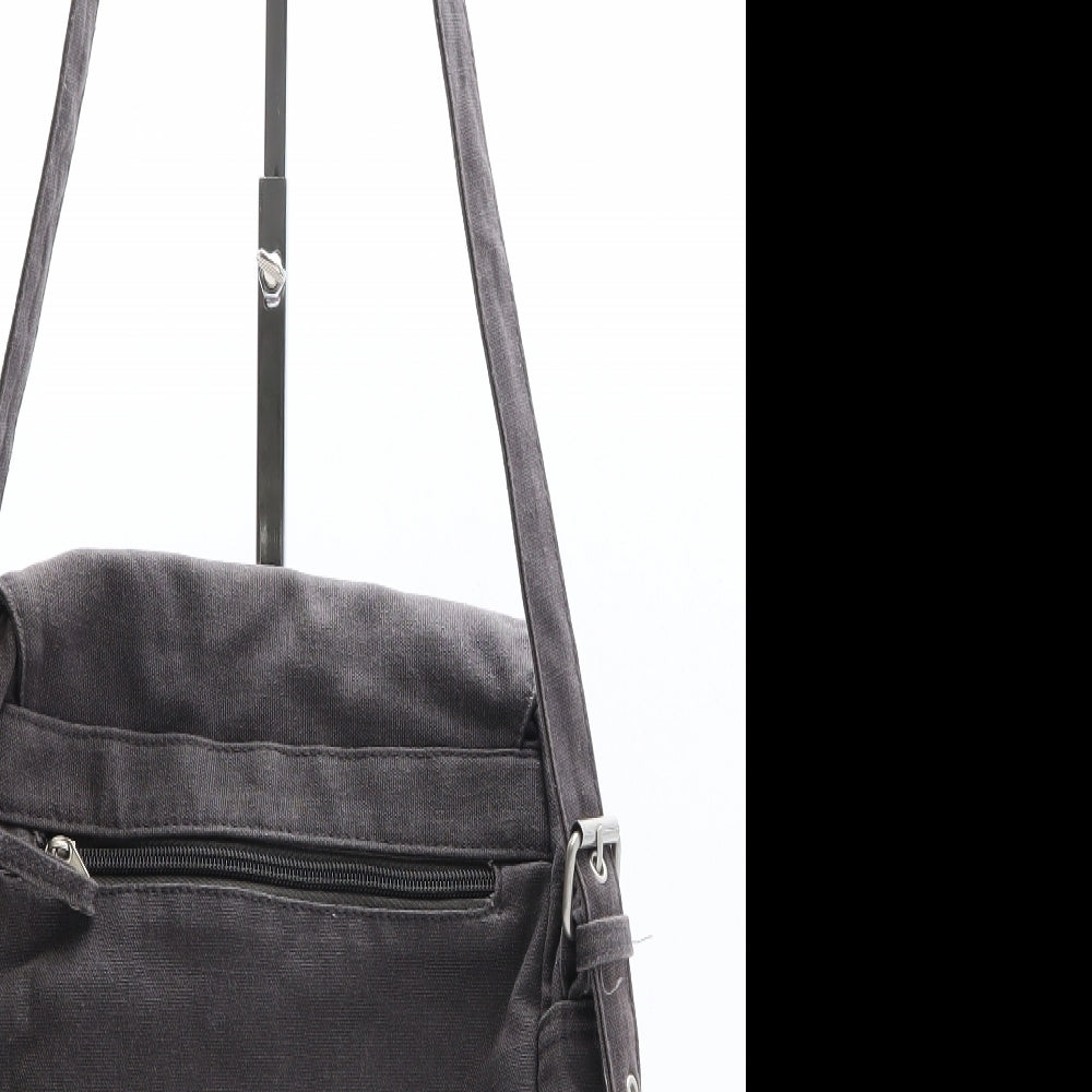 Pure Womens Grey Hemp Crossbody Size Medium