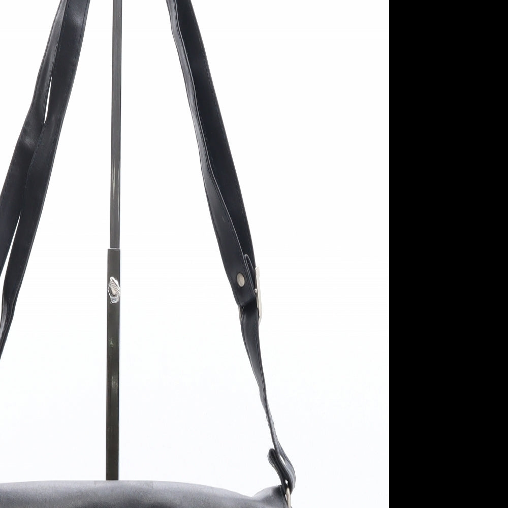 Preworn Womens Black Polyethylene Saddle Bag Size Medium