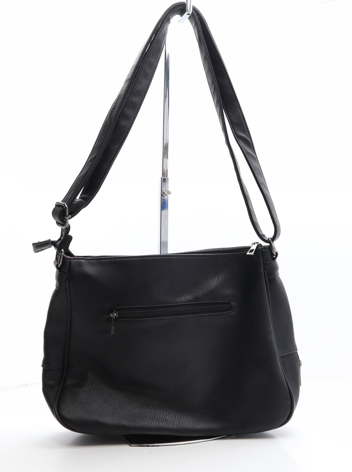 Lulu Womens Black Polyethylene Messenger Bag Size Medium