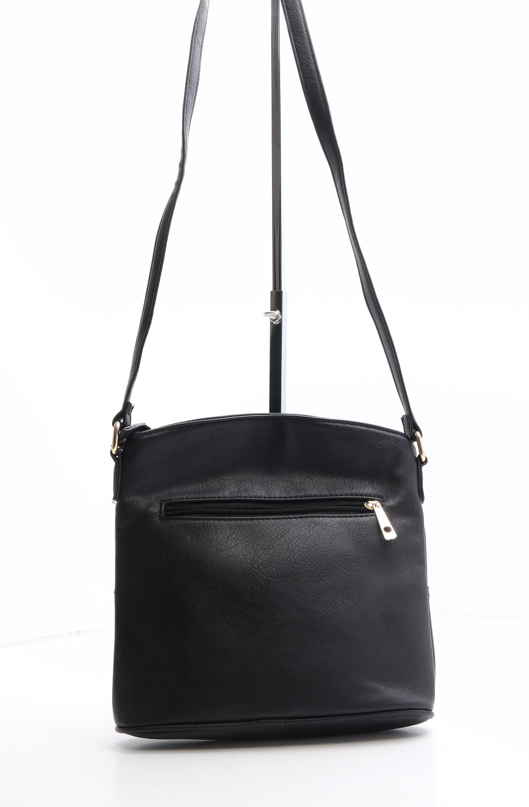 Preworn Womens Black Polyethylene Crossbody Size Small