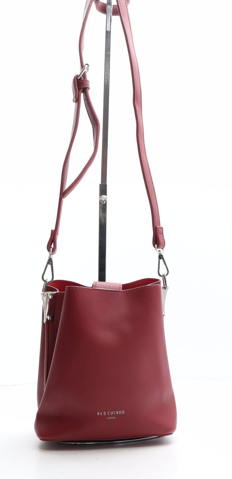 Red Cuckoo Womens Red Polyethylene Crossbody Size Small