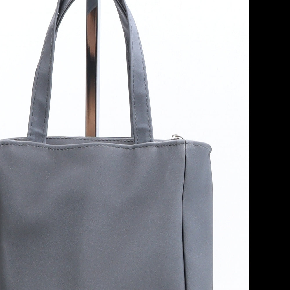 Preworn Womens Grey Polyester Top Handle Bag Size Small
