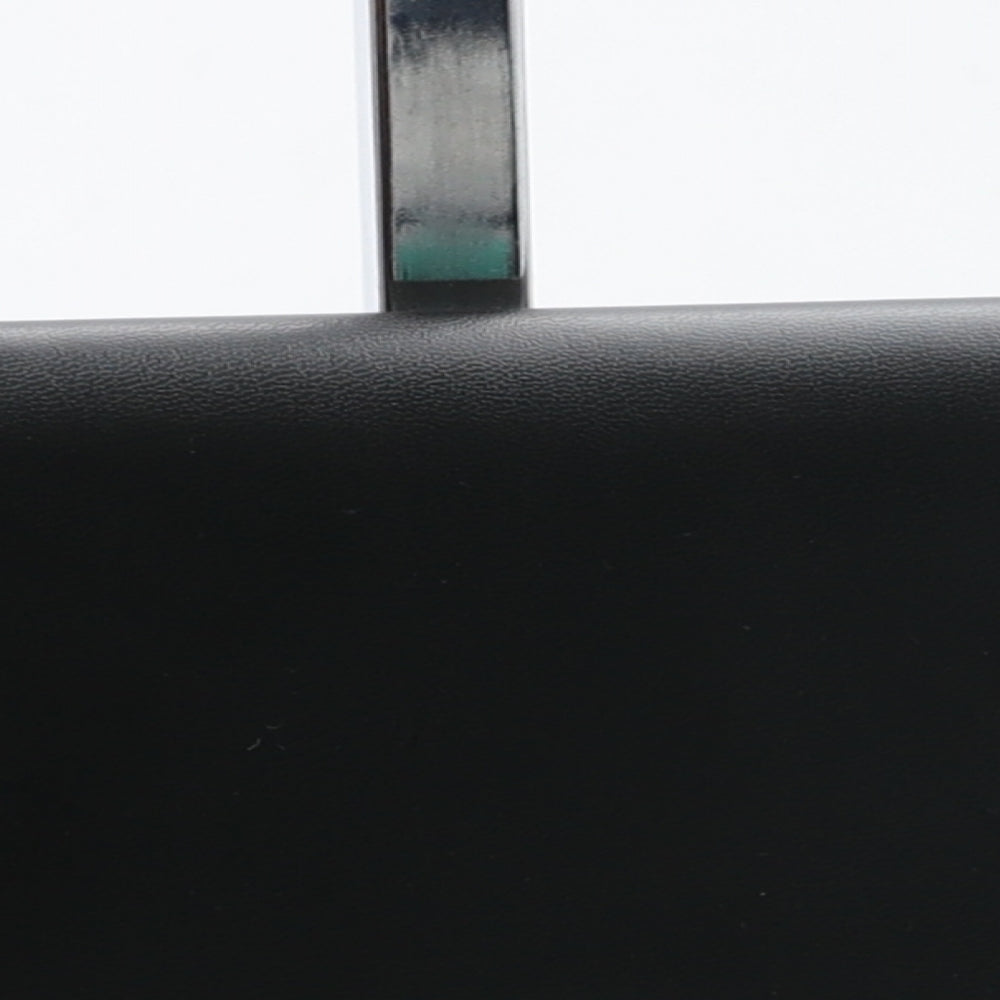 Preworn Womens Black Polyurethane Clutch Size Small
