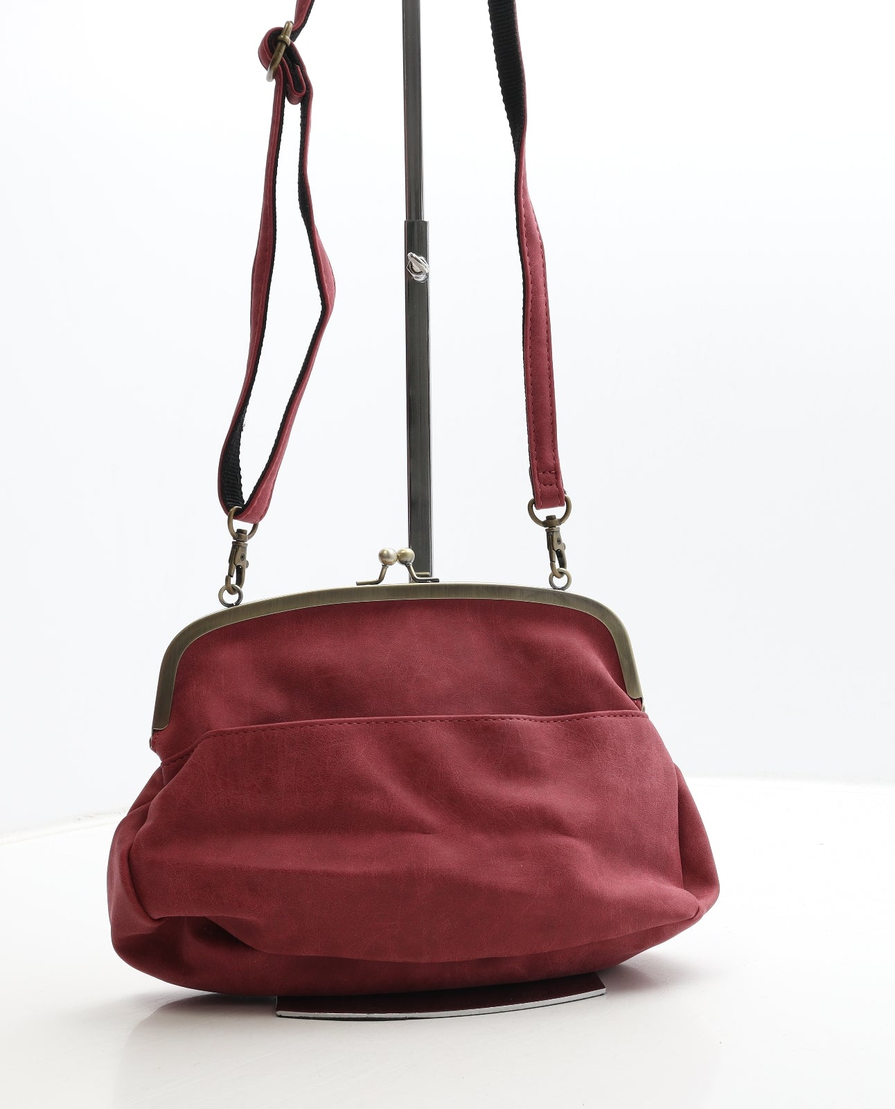 Mis Zapatos Womens Red Geometric Polyester Crossbody Size Medium