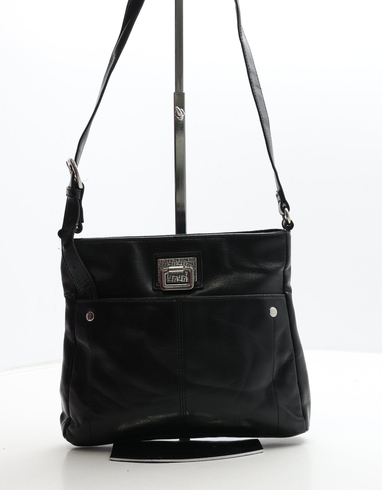 Fiorelli Womens Black Polyurethane Crossbody Size Medium